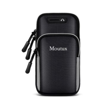 Moutux Waterproof Unisex Gray Running Armband for Cell Phones - 1
