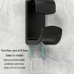 Bathroom Shelf & Washbasin Hook - No-Punch Wall Storage Rack (2pcs, Black) - 4