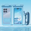 Waterproof 7.2" Mobile Phone Bag IPX8 30m with Finger Strap - Blue - 1