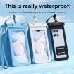 Waterproof 7.2" Mobile Phone Bag IPX8 30m with Finger Strap - Blue - 2