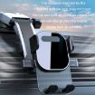 Black Air Outlet Car Suction Cup Dashboard Phone Holder - Auto Lock - 5