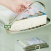 A4 Clear File Bag Pink - Student Books Stationery Storage Mesh Pouch - 5