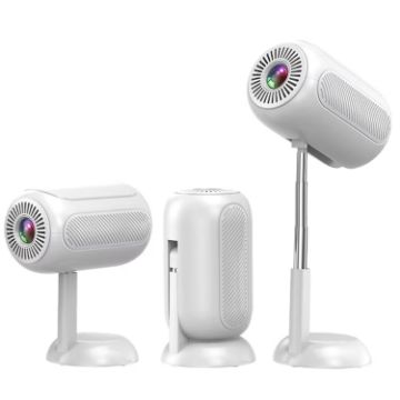 TS-6 Android 11 WiFi6 4K Mini Projector with Hidden Lift Gimbal (White) - 1