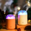 Snowman Humidifier 500ml USB Desktop with Colorful Light - White - 2