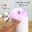 Pink 500ml Snowman Humidifier USB Desktop with Colorful Ambient Light - 7