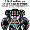 1.43" AMOLED Smartwatch Heart Rate Blood Pressure Monitor, Silver Orange Strap - 3