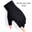 Men's Black 2-Finger Outdoor Bicycle Fishing Gloves, Breathable Anti-UV - 4