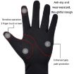 Men's Full Finger Black Outdoor Bicycle Fishing Gloves, Breathable Anti-UV - 7