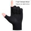 Women's Green 2-Finger Ice Silk Gloves - Breathable, Anti-UV, Outdoor Sports - 5