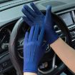 Women's Pink Full Finger Outdoor Gloves - Breathable, Anti-UV, Ice Silk - 9