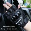 Men's Gray Half Finger Motorcycle Gloves - Tactical, Hiking, Outdoor Sports - 8