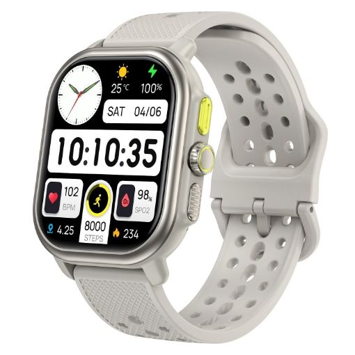 Sports Smart Watch 2.06" AMOLED Screen Bluetooth Talking (White) - 1