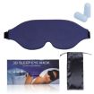4 In 1 3D Sleep Eye Mask - Memory Foam Non-pressure Blindfold (Blue) - 1