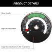 Magnetic Fireplace Thermometer Temperature Monitor - Black - 3