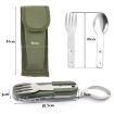 7-in-1 Multifunctional Outdoor Camping Folding Tableware - Black - 3