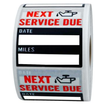 Car Oil Change/Maintenance Reminder Stickers - 100pcs/Roll - 1