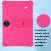 TCL TAB 11 FE Shockproof Silicone Tablet Case with Holder - Rose Red - 8