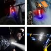 LED Shoulder Flashlight Bike Tail Light Type-C Rechargeable Clip Lamp - 9