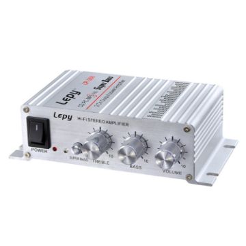 Lepy LP-268 DC12V High Fidelity Car/Motorcycle Amplifier - Silver - 1