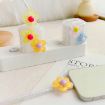 Flower Shape Charger Case & Cable Biter for Apple 18W/20W - Yellow/Green - 5