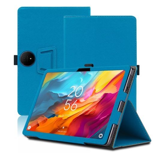 TCL Nxtpaper 14 14.3" Leather Tablet Case, Skin Texture, Light Blue - 1
