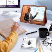 TCL Nxtpaper 14 14.3" Leather Tablet Case, Skin Texture, Dark Brown - 9