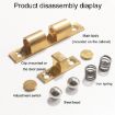 Medium Gold 2pcs Cabinet Magnetic Spring Buckle Ball Door Sucker - 6