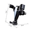 Black Snap-On Air Vent Gravity Cell Phone Holder for Car Navigation - 3