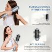 5 in 1 Hot Air Comb Curling Negative Ion Hair Dryer, Gray EU Plug - 5