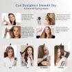 5 in 1 Hot Air Comb Curling Negative Ion Hair Dryer - Black Gold UK Plug - 7