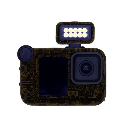 GOPro HERO13 Black Camera Stickers Body Film, 10 Circuit Dark Gold - 1