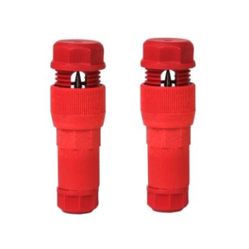 2pcs Stripping-free Thimble T-shaped Connector for Downlight (Red) - 1