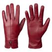 Women's Red Sheepskin Wool Fleece Lined Touchscreen Snow Gloves, Size S - 1
