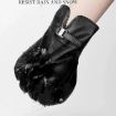 Women's Red Sheepskin Wool Fleece Lined Touchscreen Snow Gloves, Size S - 4