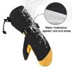 XL Black Winter Ski Snow Gloves for Men & Women - Five-Finger Style - 6