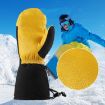 XXL Black Winter Ski Snow Gloves for Men & Women - Five-Finger Style - 2