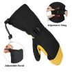 XXL Black Winter Ski Snow Gloves for Men & Women - Five-Finger Style - 7