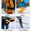 XXL Black Winter Ski Snow Gloves for Men & Women - Five-Finger Style - 8
