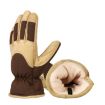 Deerskin Leather Thermal Gloves for Cold Weather Work, Size M - 1