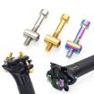 Titanium Alloy Bicycle Seat Post Locking Screws M6x30 - Color: Titanium - 9