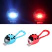 Ladybug LED Bicycle Headlight - Blue Shell, Red Light, Silicone - 2