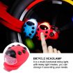 Ladybug LED Bicycle Headlight - Blue Shell, Red Light, Silicone - 3