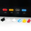 USB 2.0 Female Port Dust Plug Set - 10pcs Silicone Cover, Blue - 3