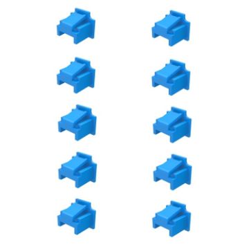 RJ45 Network Port Dust Plug Set - 10pcs Blue Cable Protection Cover - 1