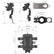 Shockproof Bike Motorcycle Phone Navigation Bracket DC2301A Outdoor - 3
