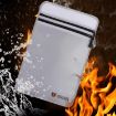 Fireproof Document Bag with Double Zipper Pockets - 10.6x6.9 Inch Pouch - 1