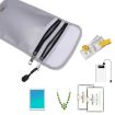 Fireproof Document Bag with Double Zipper Pockets - 10.6x6.9 Inch Pouch - 5