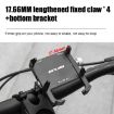 GUB PLUS21 Bike & Motorcycle Phone Holder 360 Rotating Mount Black - 8