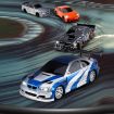 1:43 Scale Silver GTR Remote Control Car with Gyroscope - 4WD Drifting - 2