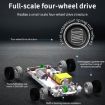1:43 Scale Silver GTR Remote Control Car with Gyroscope - 4WD Drifting - 3